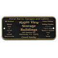 Stock Design Rectangle 3D Nameplate w/Holes or No Adhesive (Up to 2"x7")